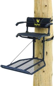 Best hang on treestand for big guys is the River's Edge hang on tree stand